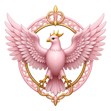 seraphim's emblem light pink sticker