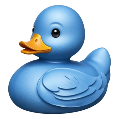 Denim rubber duck sticker
