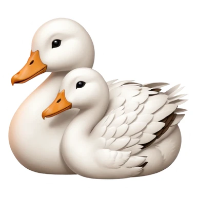 2 geese sleeping together sticker