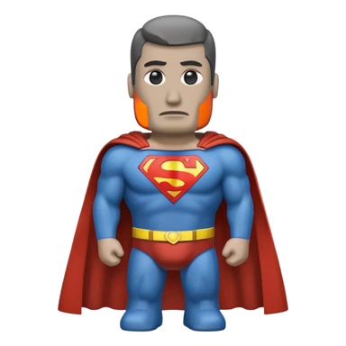 a moai emoji with a superman cape sticker