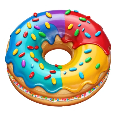 amazing rainbow donut sticker