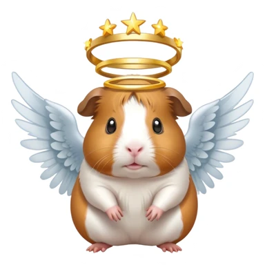 Guinea pig with angel halo  sticker