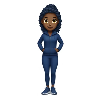 Fit girl with dark blue outfit sticker