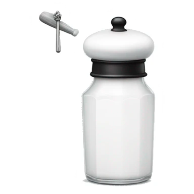 salt shaker with a black and white magic wand sticker