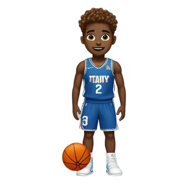 bronny james with basketball outfit sticker