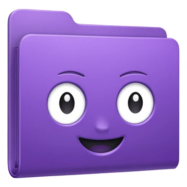 purple movies folder sticker