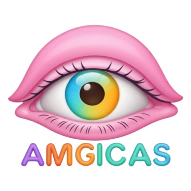 Pastel colorful sign with amigas on if sticker