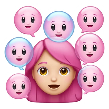 make the emoji with words saying im just a girl in pink sticker