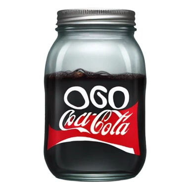 coca cola zero in a mason jar sticker
