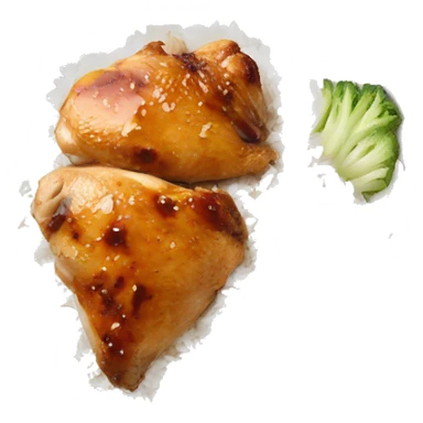 chicken breast and veggies with rice bowl with sauce sticker