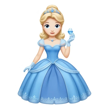 Princesa cinderella Disney com vestido grande e cheio sticker
