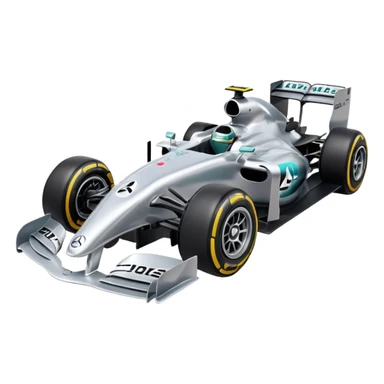 mercedes f1 car sticker