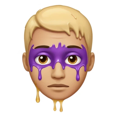 male with purple honey headshot sticker