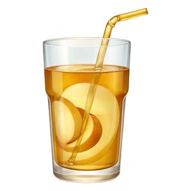 Apple juice in large glass sticker