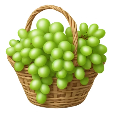 Basket of green grapes sticker