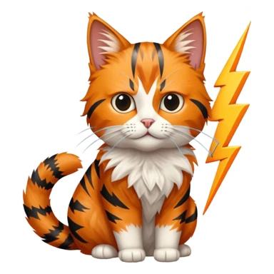 Tabby cat with David Bowie lightning bolt sticker