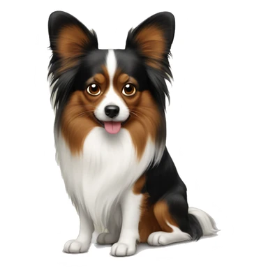 Papillon dog sticker