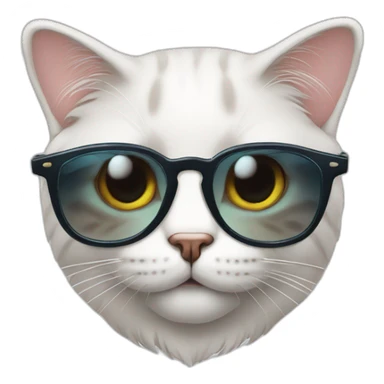 Un chat riche avec des lunettes de solei sticker