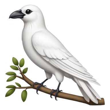 white crow sticker