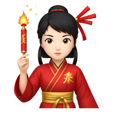 Ninja Girl ,Chines new years  sticker