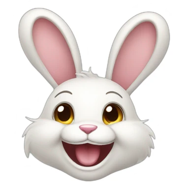Laughing bunny sticker