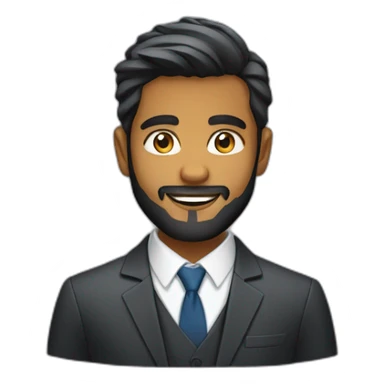 sri lankan 25 year old with a beard in a suit sticker