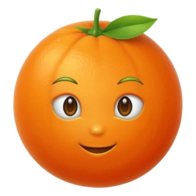 tangerine sphere, juicy orange sticker