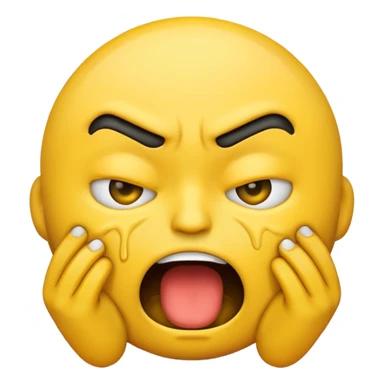 Emoji choking angrily sticker