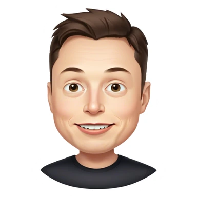 Elon musk with a troll face sticker