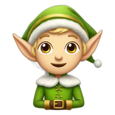 elf appearing and hiding sticker