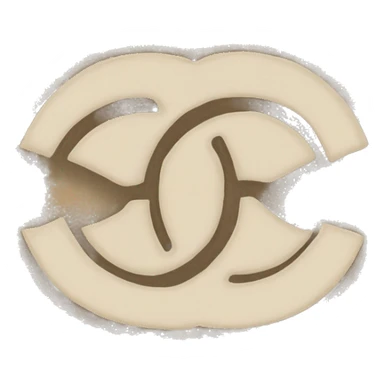 Chanel logo scarf beige wool sticker
