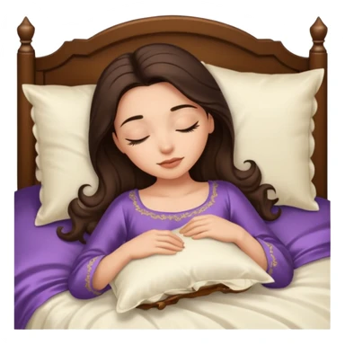 brunette-girl-in-rich-bed-sleeping-pretty-eyelashes-light-skin sticker