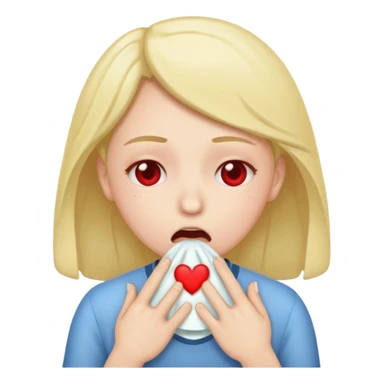 Heart eyes puking sticker