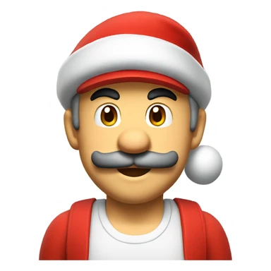 Mario with Santa hat  sticker
