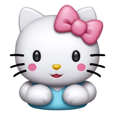 Smiling hello kitty sticker