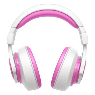 White headphones with pink bows on the side sticker
