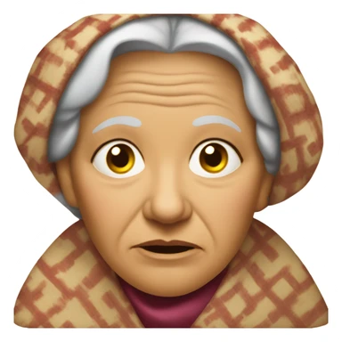 Old grumpy woman  sticker