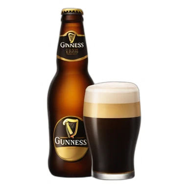 Chat boit une bière Guinness sticker