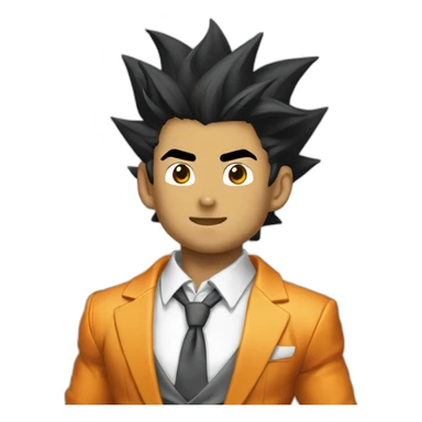 Goku super sayan wear a suit sticker