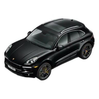 black porsche macan turbo sticker