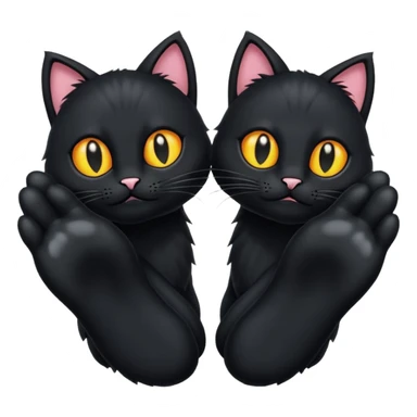 black cat's feet sticker