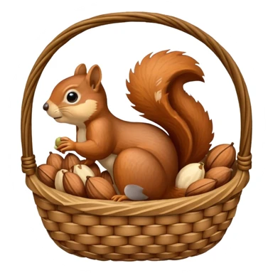 nut basket for squirrel sticker
