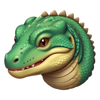 Meme-Worthy cute Sleeping Komodo Dragon Lizard Portrait Emoji, Head resting peacefully with a contented smile, showcasing a rugged, textured form and eyes gently closed in serene slumber, Simplified yet comically adorable features, highly detailed, glowing with a soft, drowsy glow, high shine, relaxed and utterly lovable, stylized with an air of playful laziness, bright and heartwarming, soft glowing outline, capturing the essence of a sleeping ancient guardian that feels destined to become the next viral icon of adorable rest! sticker