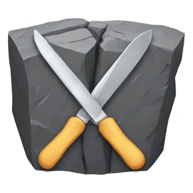 Rock that destroys scissors and becomes a wall. sticker