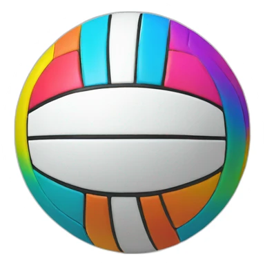 Volleyball ball colorful sticker