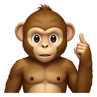 Monkey showing middle finger sticker