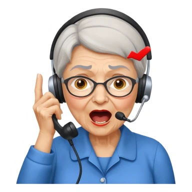 grandmother call center operator shouting “That's the one” in Russian sticker