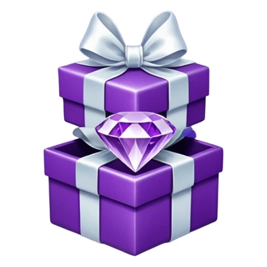 Amethyst diamond Gift box sticker