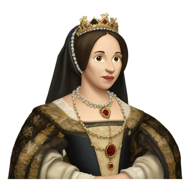 Queen Catherine of Aragon, detailed pretty sticker