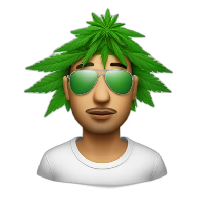 homme qui fume du cannabis avec un teeshirt amsterdam sticker